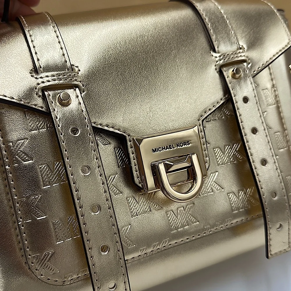 Michael Kors Manhattan Medium
Satchel Shoulder Crossbody bag MK
Pale Gold - Picture 13 of 14